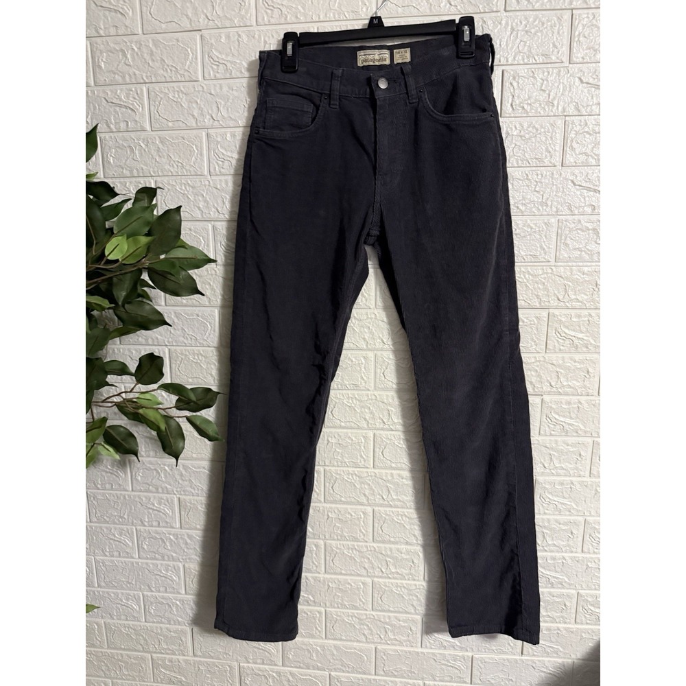 Patagonia Men's organic cotton Gray Corduroy Pants Straight Fit 28x32 Solid